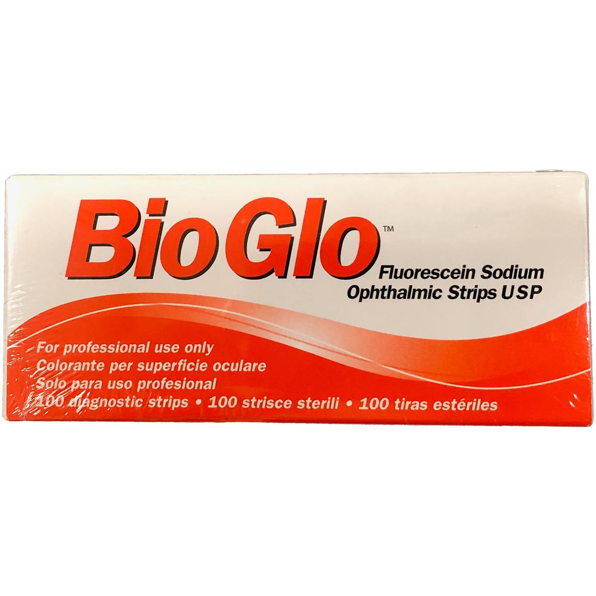 BioGlo Fluorescein Sodium 1 mg Ophthalmic Strips 100/Box